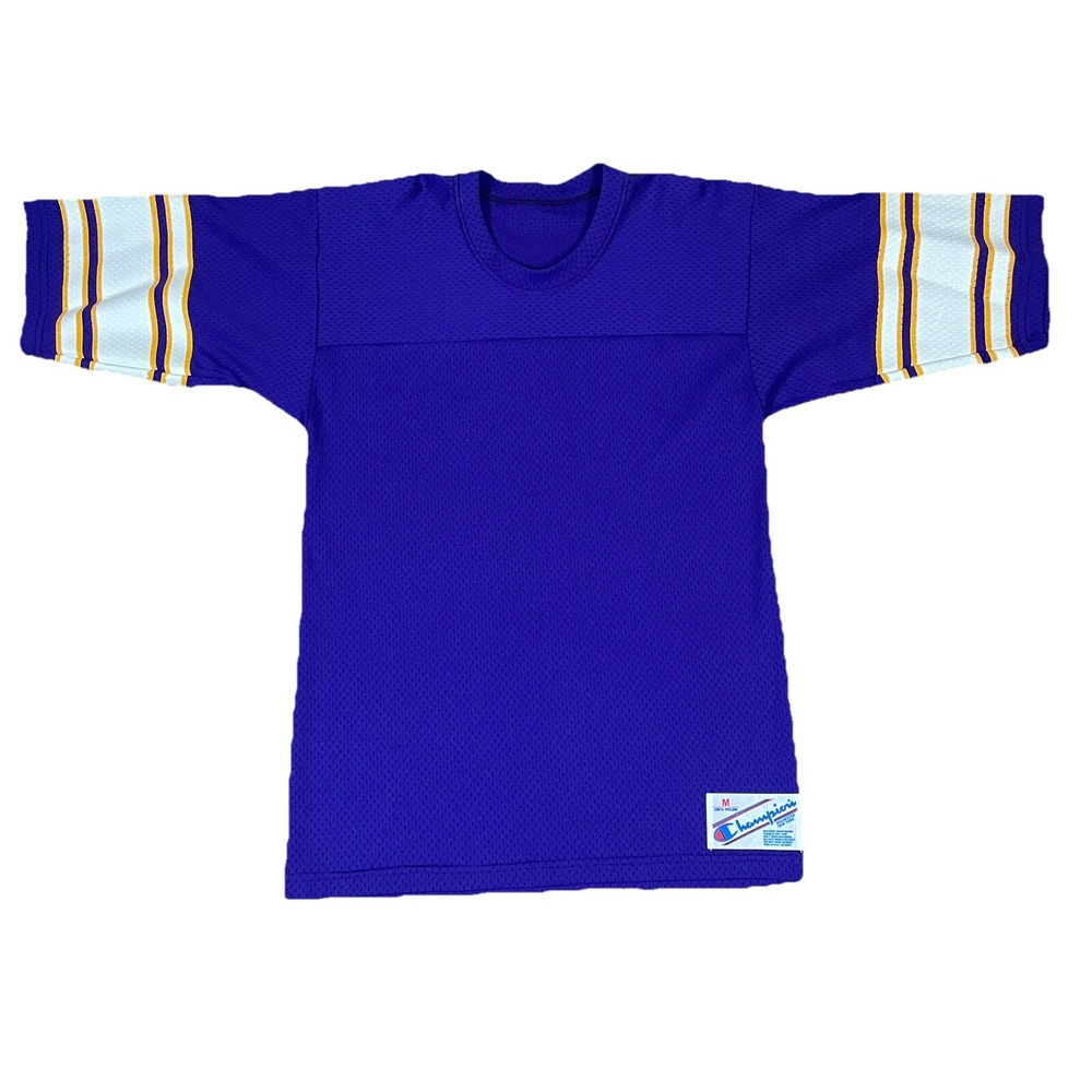 VTG Champion Minnesota Vikings Blank Jersey Purple Adult Medium Custom NFL - Picture 1 of 3